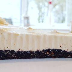 A picture of No Bake Vanilla Chocolate Hazelnut Cheesecake (Keto).