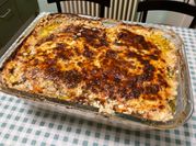 Une photo de jambon béchamel
