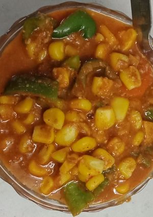 સ્વીટકોર્ન સબ્જી વિથ ગ્રેવી (Sweetcorn sabji with gravy Recipe In Gujarati) રેસીપી મુખ્ય ફોટો