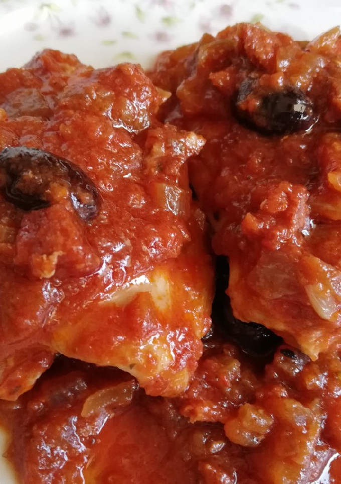 Una foto de Pollo salteado con chorizo