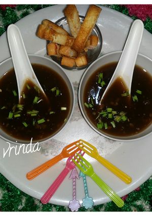 A picture of Manchow Soup.