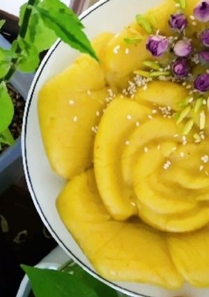 عکسی از دستور حلوای شیر و ماست