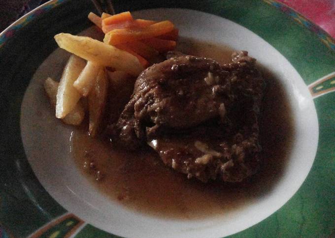 Resep Steak daging sapi oleh Moms_Danin - Cookpad