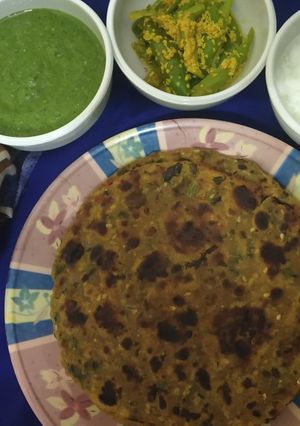 પાલક ના મલ્ટીગ્રેઈન પરાઠા (Palak Multigrain Paratha Recipe In Gujarati) રેસીપી મુખ્ય ફોટો