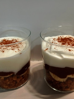 Una foto de "Tarta" Banoffee en vasitos