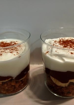 Una foto de "Tarta" Banoffee en vasitos