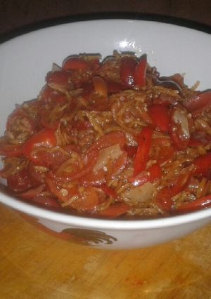 Foto resep Oseng pedas teri kulit melinjo
