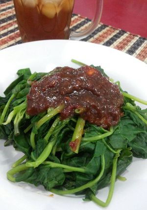 Foto resep brambang asem kangkung