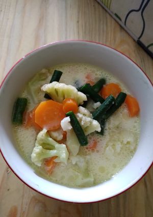 Foto resep 52.1. Bobor Kembang Kol, wortel dan kacang panjang