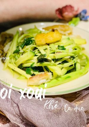 Hình của món Gỏi xoài khô cá dứa một nắng.