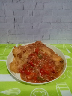Foto resep Telur dadar sambal penyet