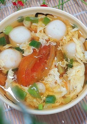 Foto resep Sup Telur Tomat / Dàn huā tāng 蛋花汤