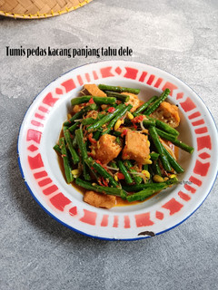 Foto resep Tumis kacang panjang tahu dele