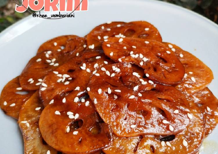 Langkah Mudah untuk Menyiapkan Braised Lotus Roots (Yeon-geun-jorim 연근조림), Bikin Ngiler