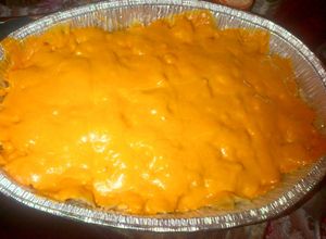 Una foto de Coditos al horno tipo lasagna