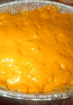 Una foto de Coditos al horno tipo lasagna