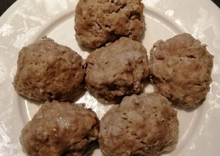Steps to Prepare Homemade Steamed Beef Balls