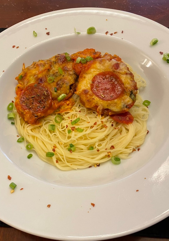 A picture of Eggplant Parmesan.