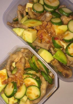 Hình của món CHÂN GÀ LẮC XOÀI, CÓC.