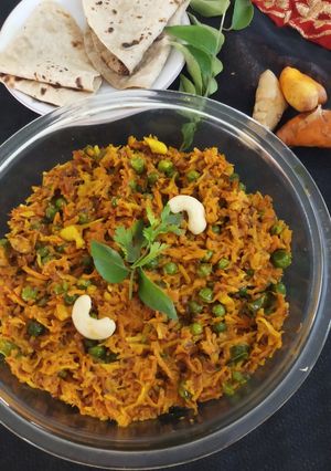 A picture of Raw turmeric sabji.
