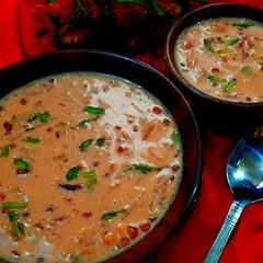 A picture of Sago beetroot kheer.