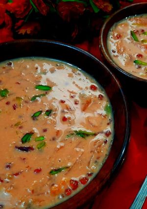 A picture of Sago beetroot kheer.