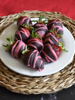 Una foto de Fresas bombón amorosas