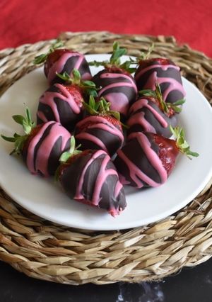 Una foto de Fresas bombón amorosas