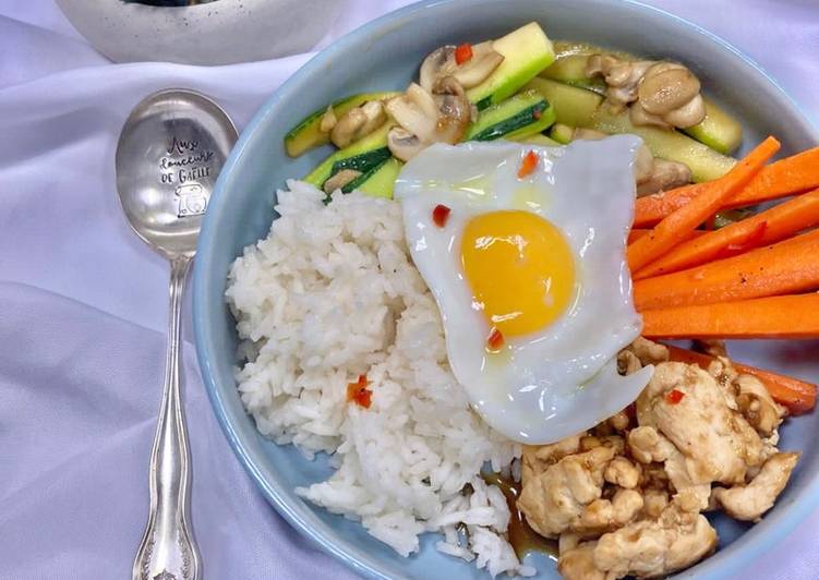 Étapes pour Préparer Parfait Bibimpap coréen au poulet