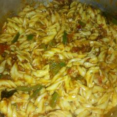 A picture of Vegetable cheese pasta #Easter.