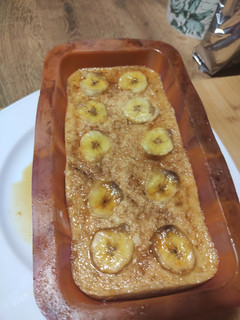 Una foto de Flan de plátano