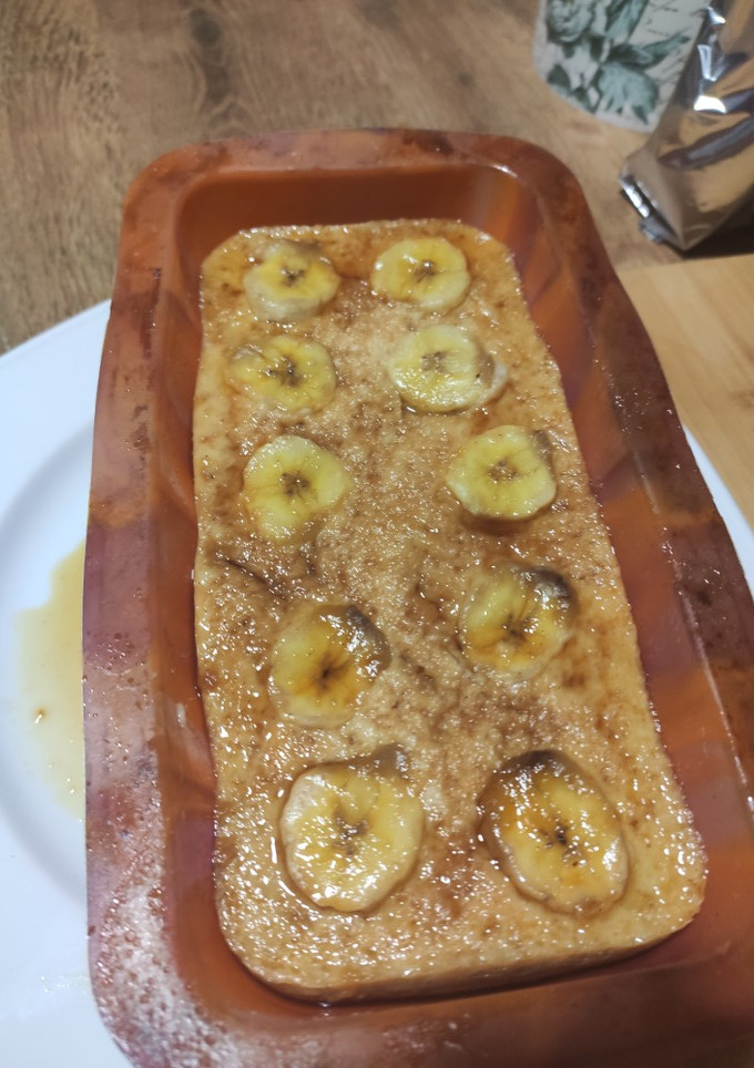 Una foto de Flan de plátano