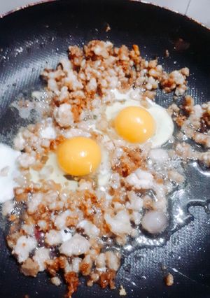 Hình của món Thịt băm xào trứng.
