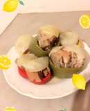 Thịt ba chỉ nhồi ớt chuông