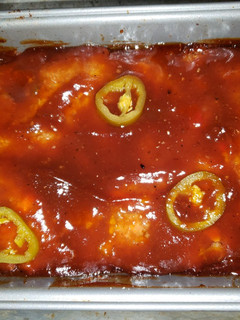 A picture of BBQ Meatloaf with a Kick!.