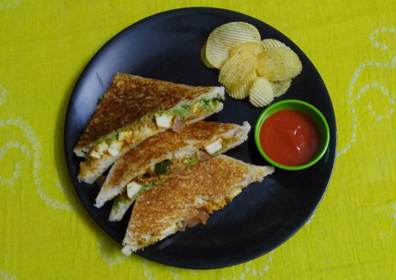 Paneer tikka sandwich