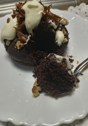 Una foto de Brownie Integral Sin Huevo Sin Manteca En Microondas