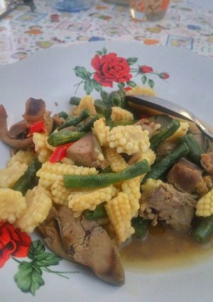 Foto resep Tumis Baby Corn, Kacang, Ati