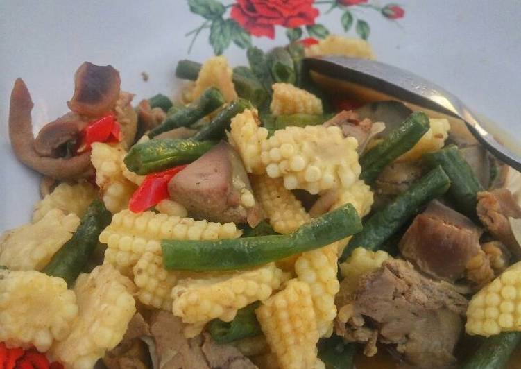 Langkah Mudah untuk Membuat Tumis Baby Corn, Kacang, Ati yang Enak Banget