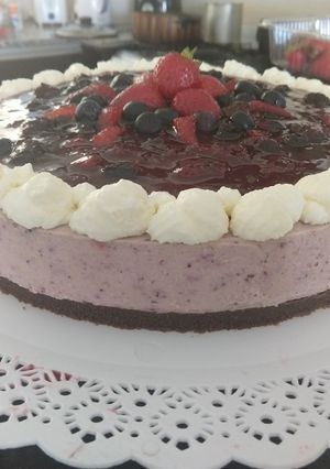 Una foto de Cheesecake de frutos Rojos