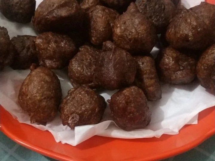 Langkah Mudah untuk Membuat Resep Lukumades/ donat yunani/ roti goreng coklat super mudah yang Uenak Anti Ribet, Lezat