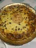 Quiche con una base de patata y relleno de acelgas rojas. Vegetariana 🌱