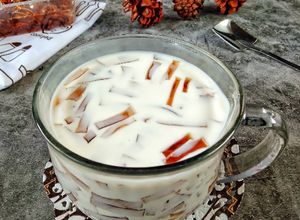 Foto resep Strawberry & Raspberry Tea Jelly Milk Drink