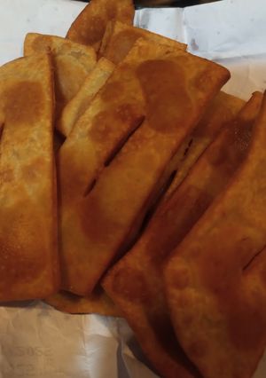 Una foto de Torta frita de banana