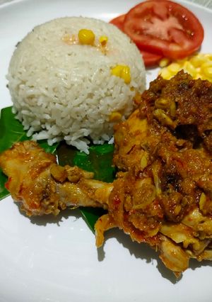 Foto resep Mix Corn Rice x Ayam Betutu Panggang