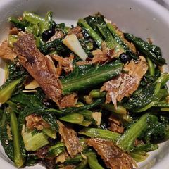 A picture of Indian Lettuce in Black Bean Fish.