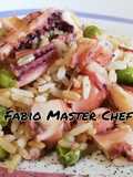 Risotto con Tentacoli di Calamari e Pisellini Novelli