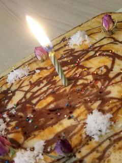 عکسی از دستور کیک دو رنگ تابه ای🍰