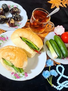 عکسی از دستور 🍀لقمهی افطار(ساندویچ سرد)🍀