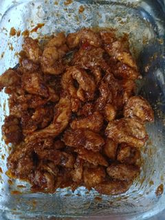 A picture of BBQ chicken breast.